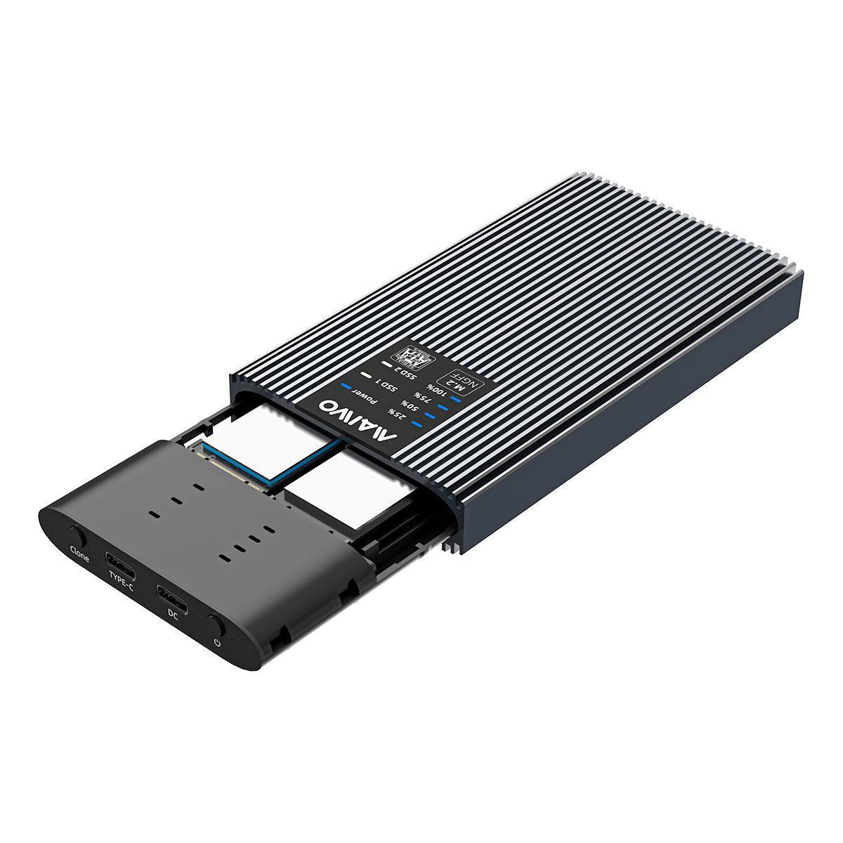 Maiwo K2022S eksternt kabinet til harddiskkloning M.2 SATA SSD USB3.2 5Gbps 1:1