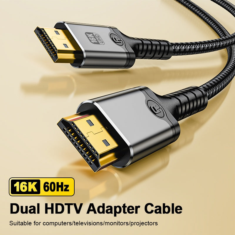 NÖRDIC 2m HDMI 2.2 kabel 96 Gbps, understøtter 16K 60Hz, 8K 240Hz, 4K 480Hz, HDCP 2.2 & 2.3, DTS:X, Dynamic HDR10+ og eARC