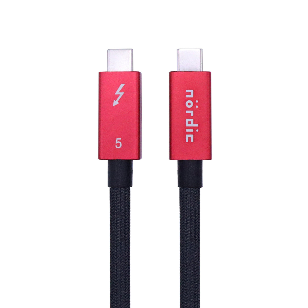 NÖRDIC 2m Thunderbolt 5-kabel 80Gbps dataoverførsel 240W opladning 120Gbps båndbredde 16K60Hz 8K60Hz 4K540Hz