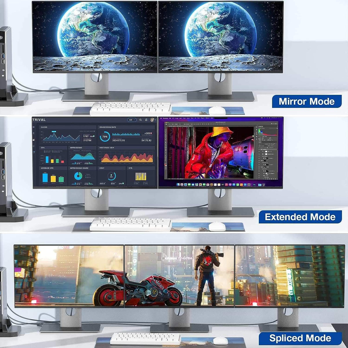 NÖRDIC 50 cm Displayport 1.4 til HDMI 2.1 8K60Hz 4K120/144Hz Dynamic HDR 32.4Gbps Dolby ATMOS
