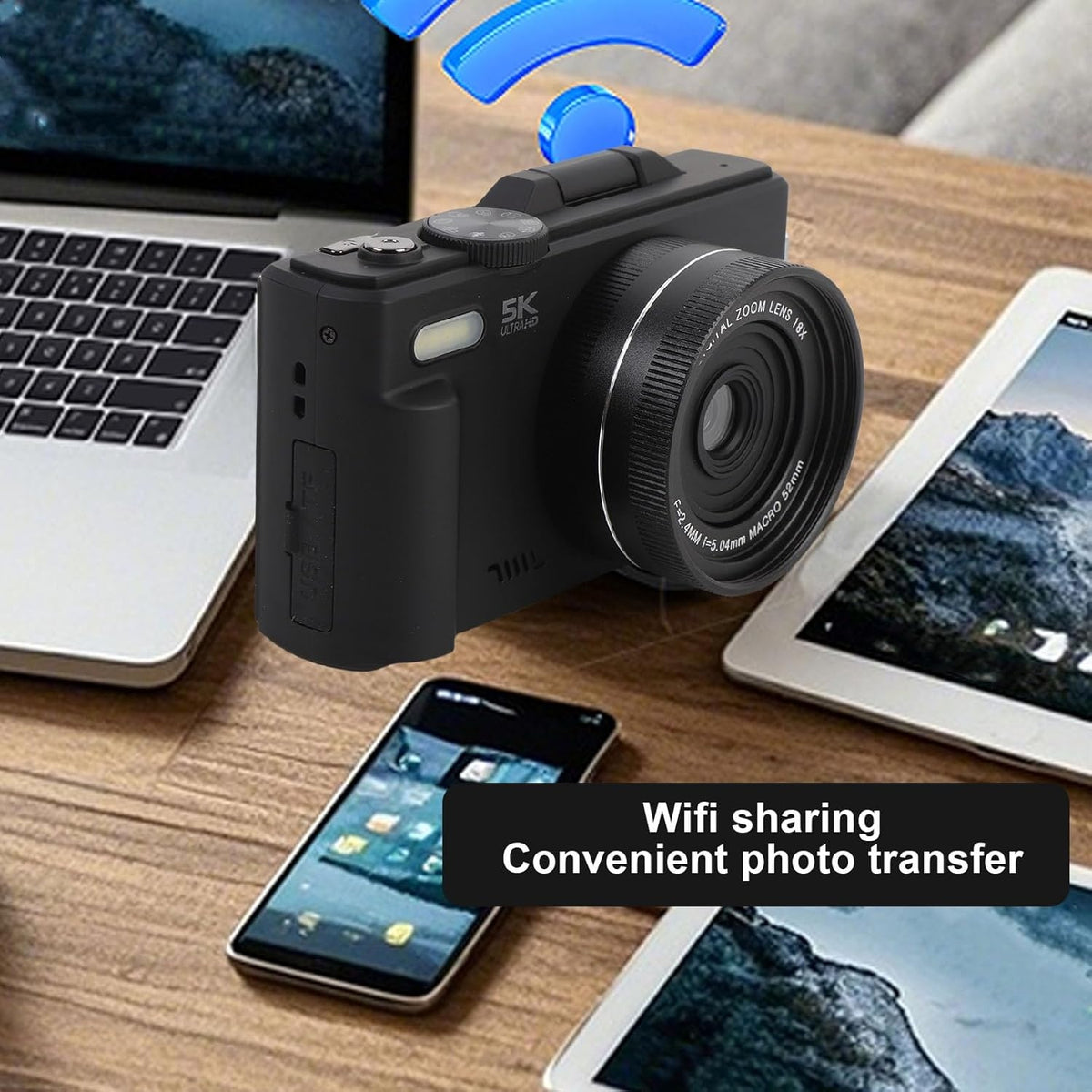 NÖRDIC 5K 75MP WiFi Ultra HD digitalkamera