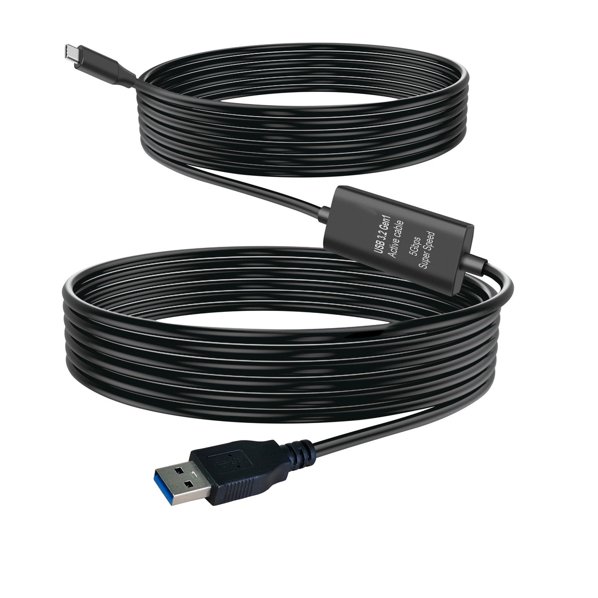 NÖRDIC 5m USB-A 3.2 GEN1 til USB-C 5Gbps Aktiv forlængerkabel