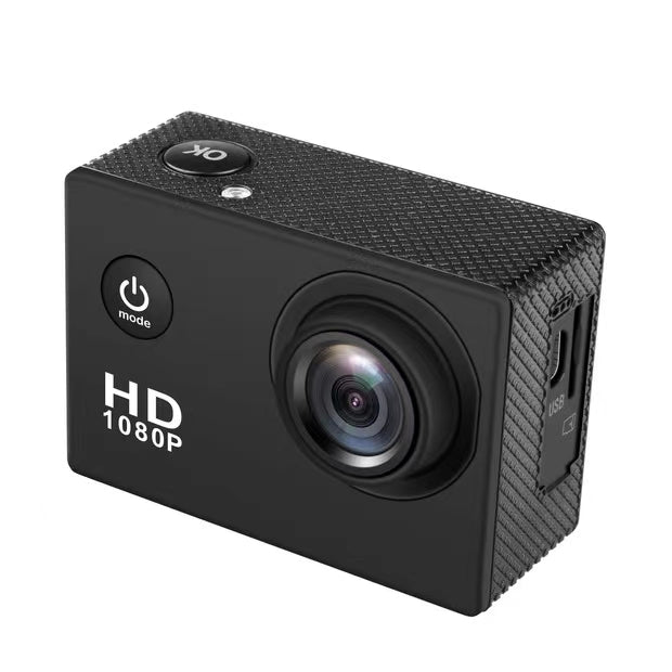 NÖRDIC Actionkamera 1080P 12MP Full HD 2,0" Skærm WiFi, 30m vandtæt
