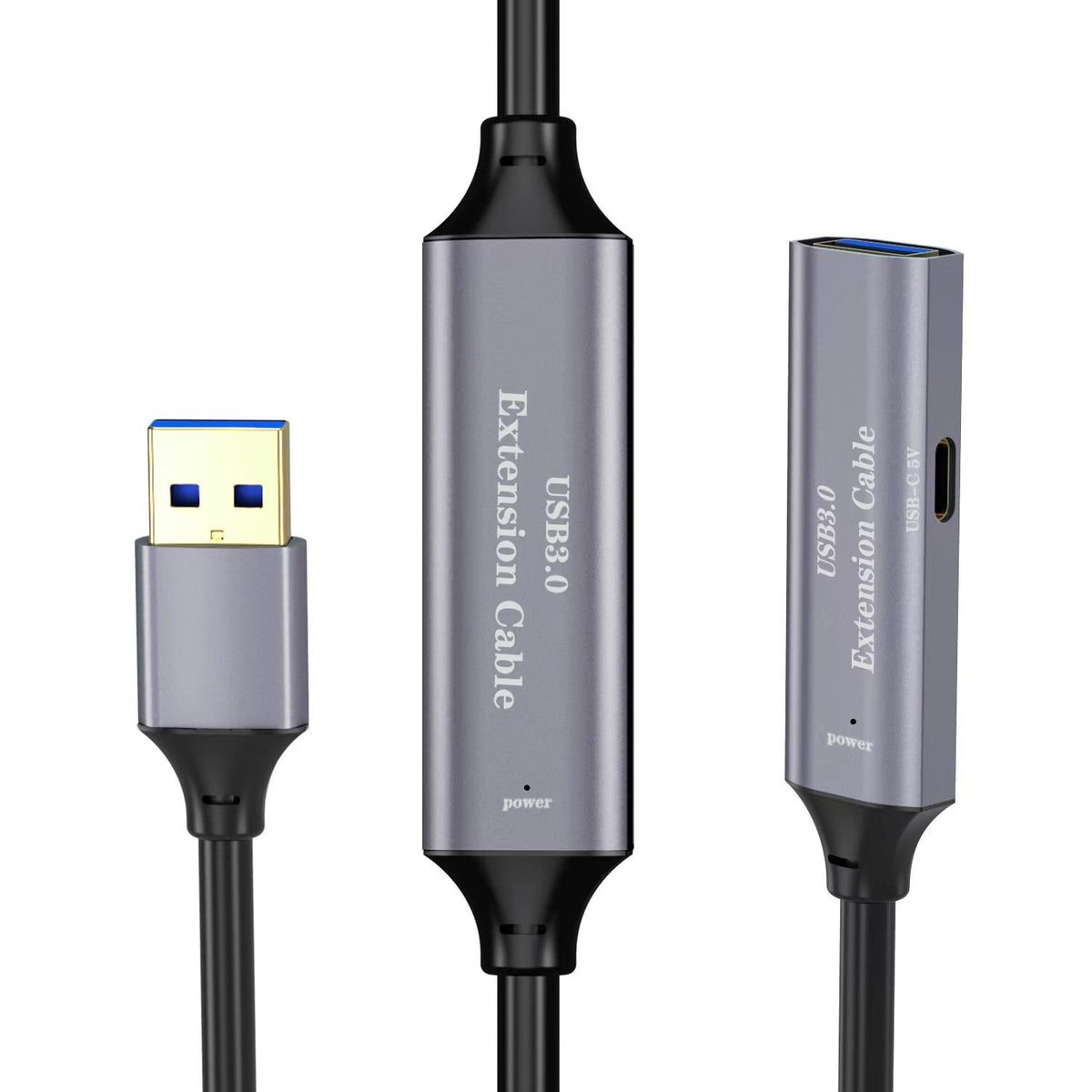 NÖRDIC Active 10m USB3.1 forlængerkabel 5Gbps USB A han til hun til Xbox, PS5, Oculus, printer, scanner, Playstation, VR USB forlængerkabel