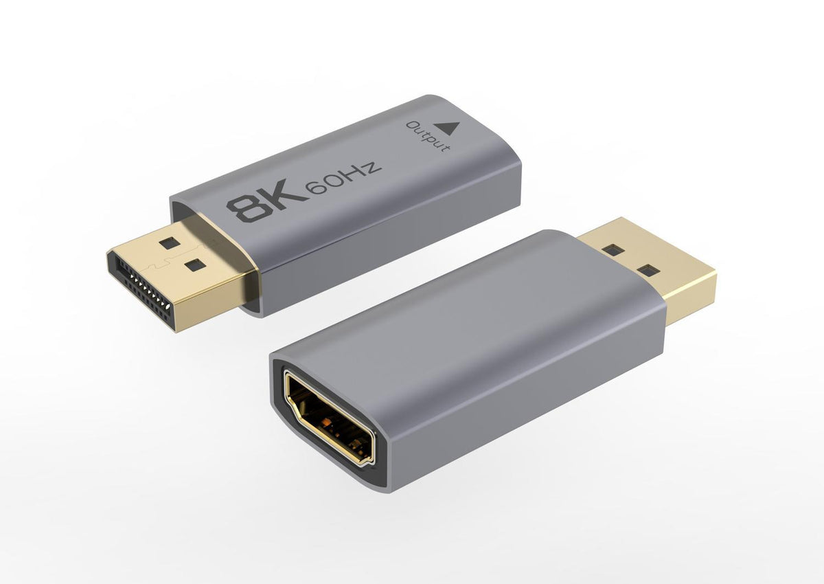 NÖRDIC Aktiv adapter Displayport 1.4 han til HDMI 2.1 8K60Hz hun
