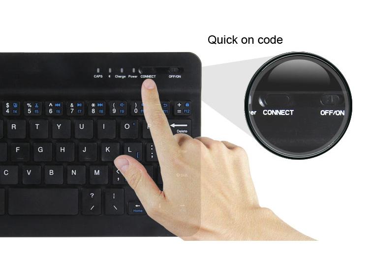 NÖRDIC Bluetooth 5.0 Keyboard 78 taster IOS Android Windows US Layout