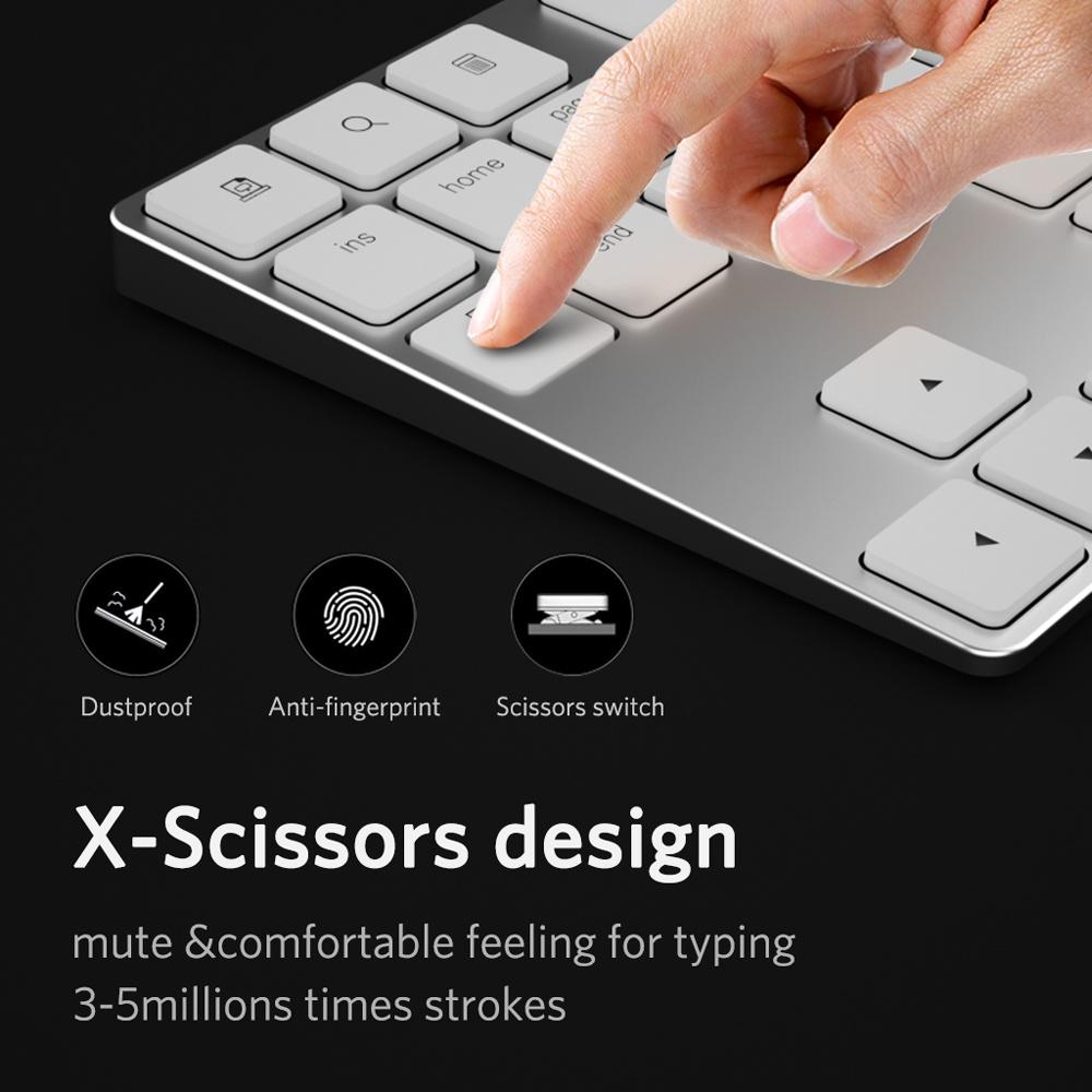 NÖRDIC Bluetooth numerisk tastatur 34 taster Windows iOS Android
