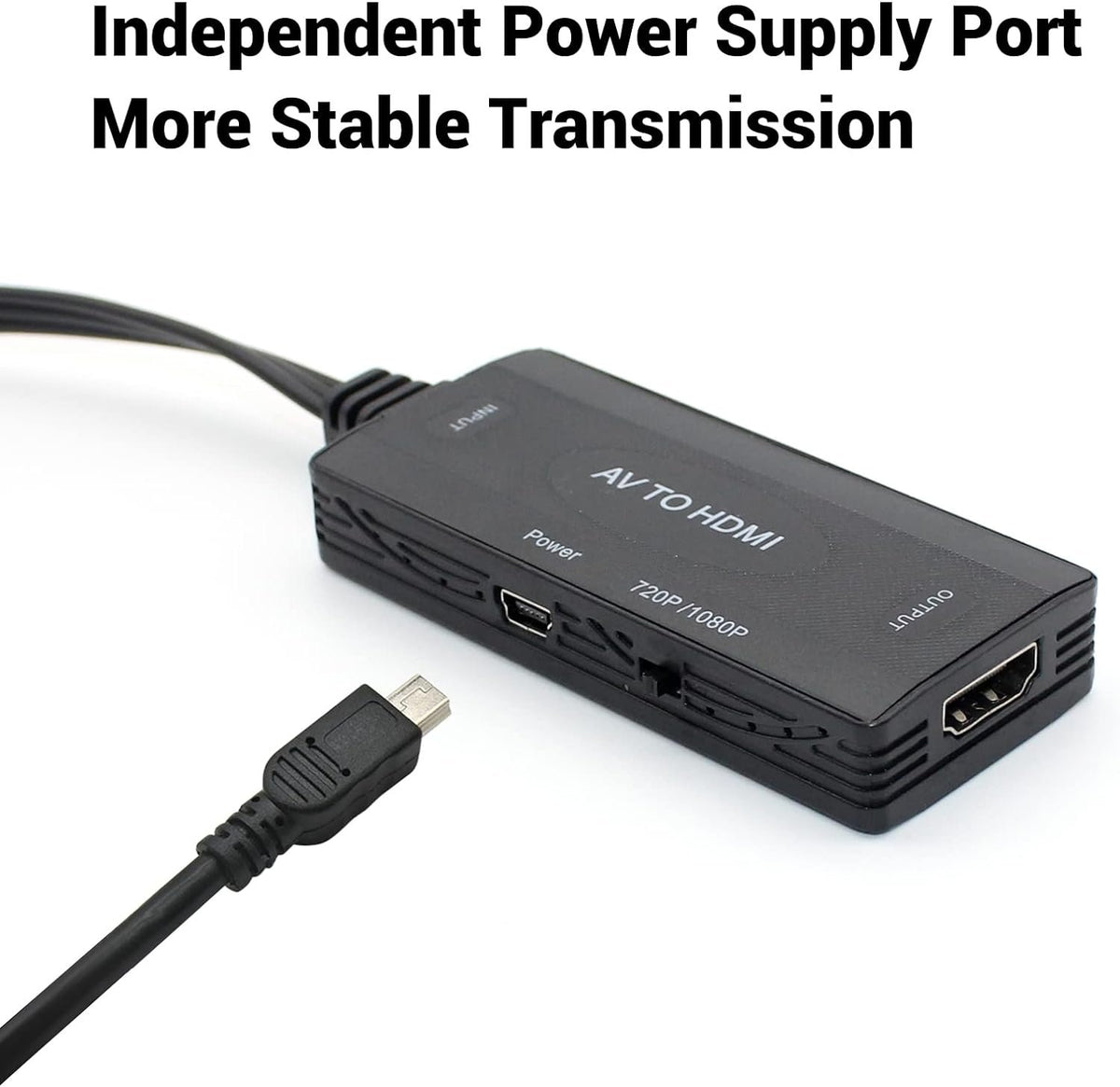 NÖRDIC Composite AV til HDMI adapter 3xRCA AV og CVBS konverter 1080p ved 60Hz 1m