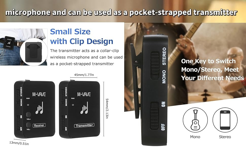 NÖRDIC Genopladeligt In-Ear Monitor-system med modtager