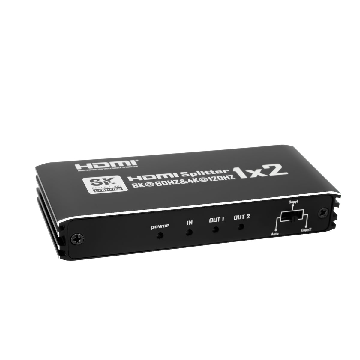 NÖRDIC HDMI 2.1 Splitter 1 til 2 8K60Hz 4k120Hz