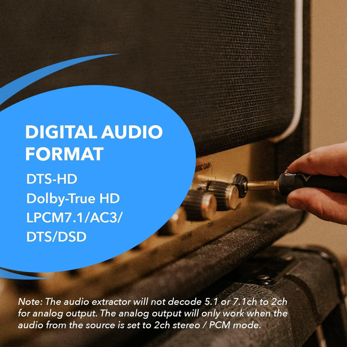 NÖRDIC 8K HDMI 2.1 eARC/ARC-Soundbar Ekstraktor med indbygget 4 til 1-switch, Dolby Vision, Dolby Atmos, LPCM 7.1CH, CEC, HDR, VRR, HDCP 2.3