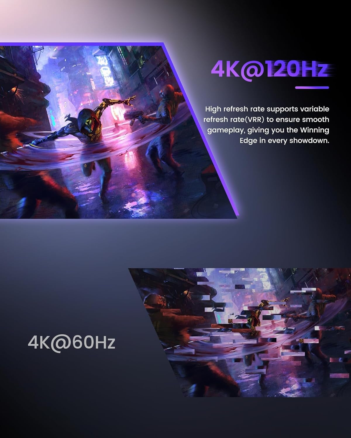 NÖRDIC HDMI 2.1 Switch 2 til 1 8K60Hz 4K@120Hz med fjernbetjening, aluminium