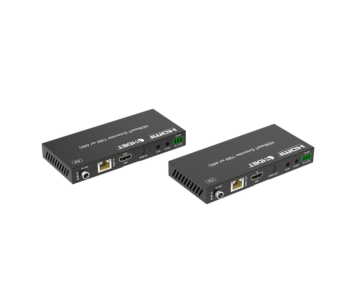 NÖRDIC HDMI 4K60 HDBaseT forlænger med Toslink og ARC 70m CAT6