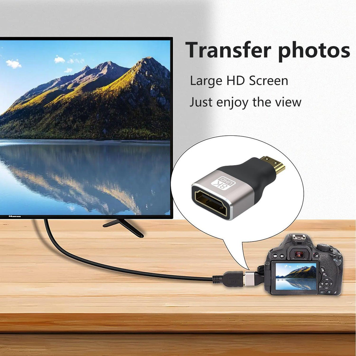 NÖRDIC HDMI 8K Adapter HDMI hun til Mini HDMI han