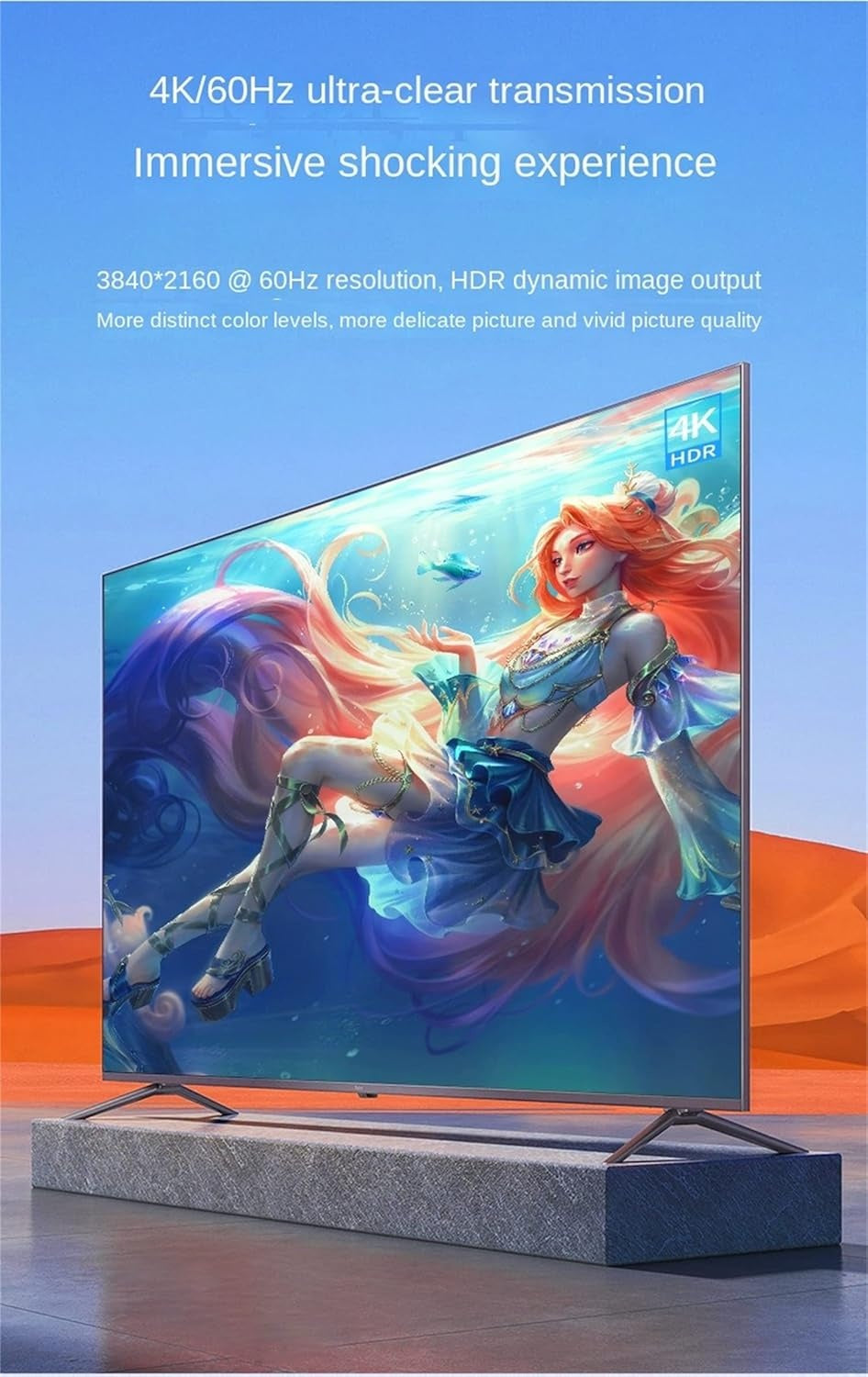 NÖRDIC HDMI Matrix 4x4 switch 4K 60Hz med lydoverførsel
