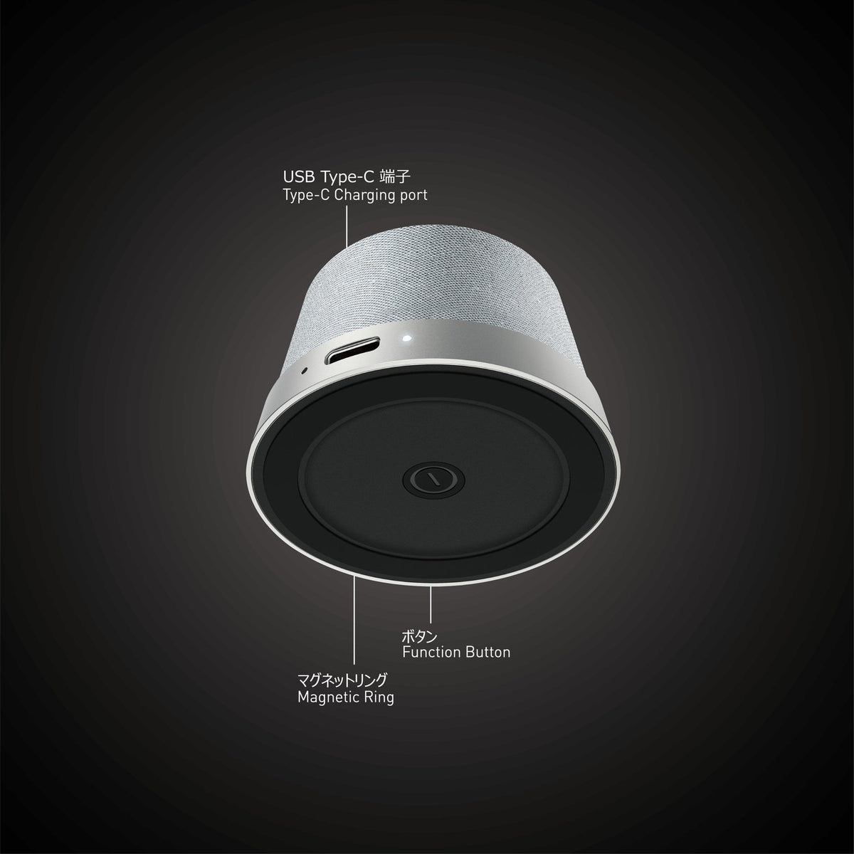NÖRDIC Bluetooth 5.3 højttaler med magnet 3W IPX6 sølv