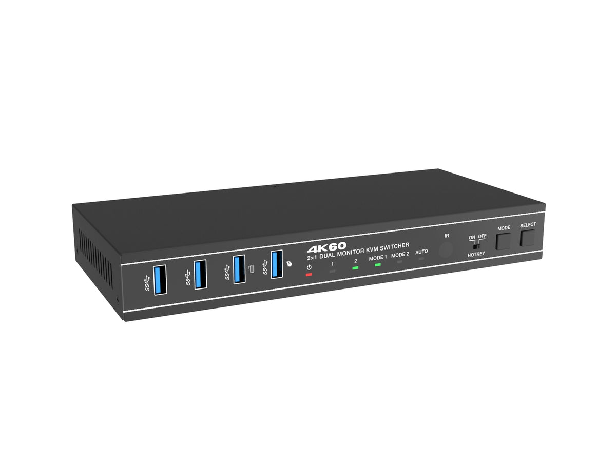 NÖRDIC KVM-switch 2 pc'er med HDMI/DP til 2 HDMI-skærme