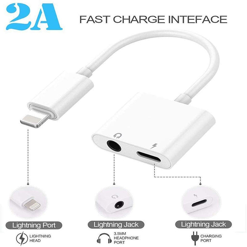 NÖRDIC Lightning Audio adapter med opladning Non MFI