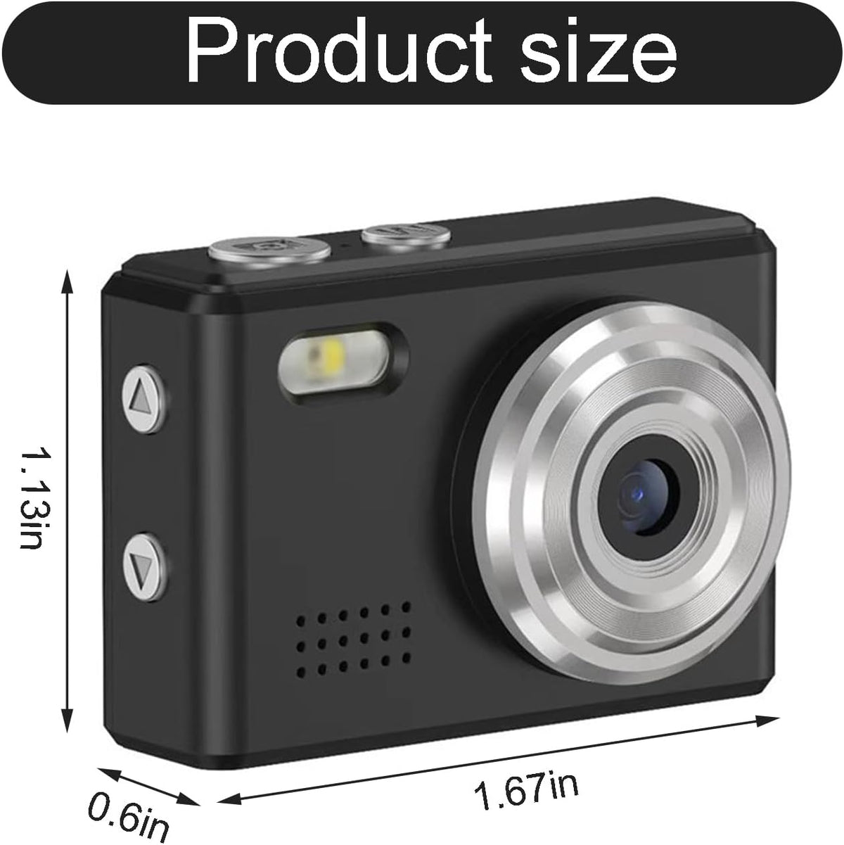 NÖRDIC mini digitalkamera med nøglering, tiny pixel HD 1080p retro 0,96" skærm