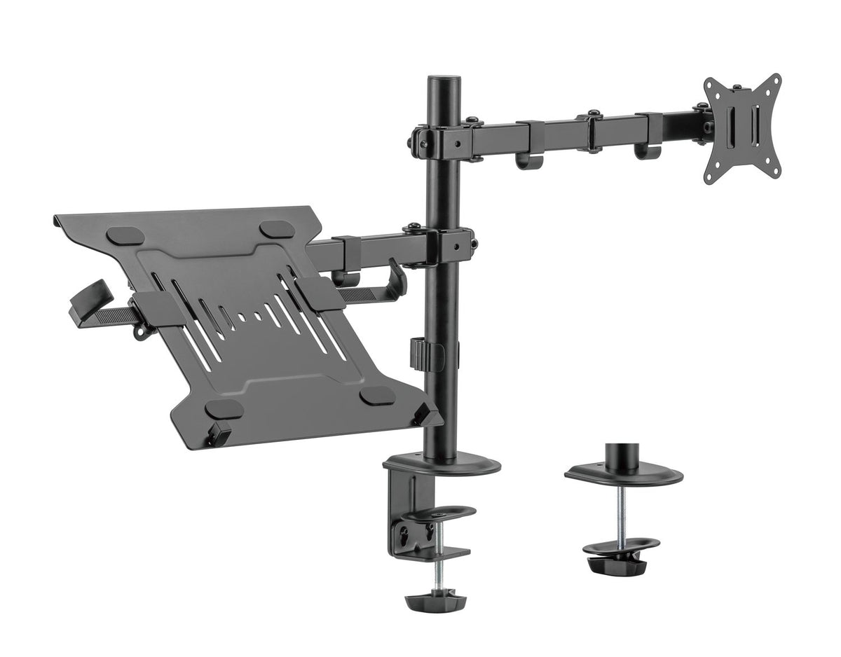 NÖRDIC Skærmarm og bærbar computerholder til skærm 17-32" 9 kg bærbar 10-15,6" skærmbeslag