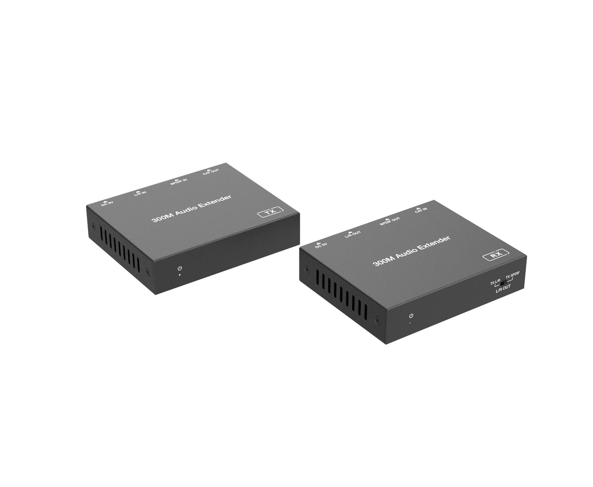 NÖRDIC SPDIF RCA L/R lydforlænger 300m CAT6