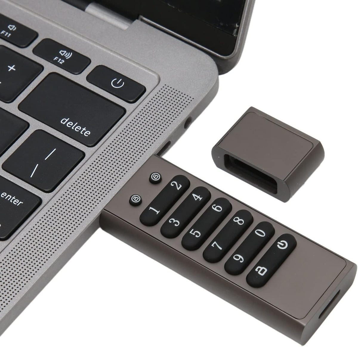 NÖRDIC Sikkert krypteret USB-drev med adgangskodebeskyttelse og lås, AES-256-bit, USB 3.0 til personlig beskyttelse, 32 GB