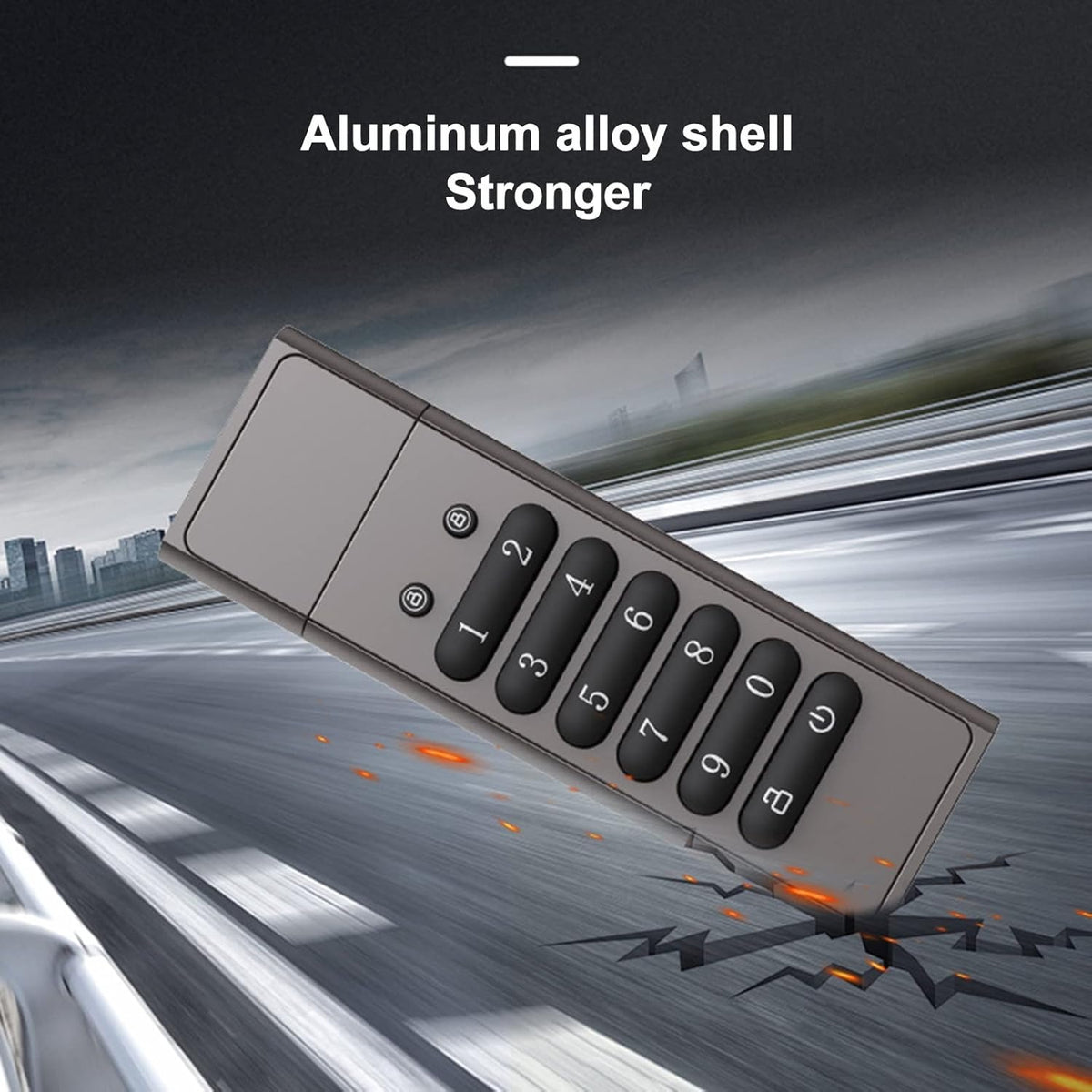 NÖRDIC Sikkert krypteret USB-drev med adgangskodebeskyttelse og lås, AES-256-bit, USB 3.0 til personlig beskyttelse, 64 GB