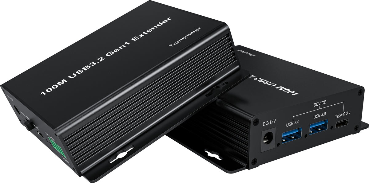 NÖRDIC USB 3.2 Forlænger 5Gbps 2xUSB-A + 2xUSB-C op til 100m