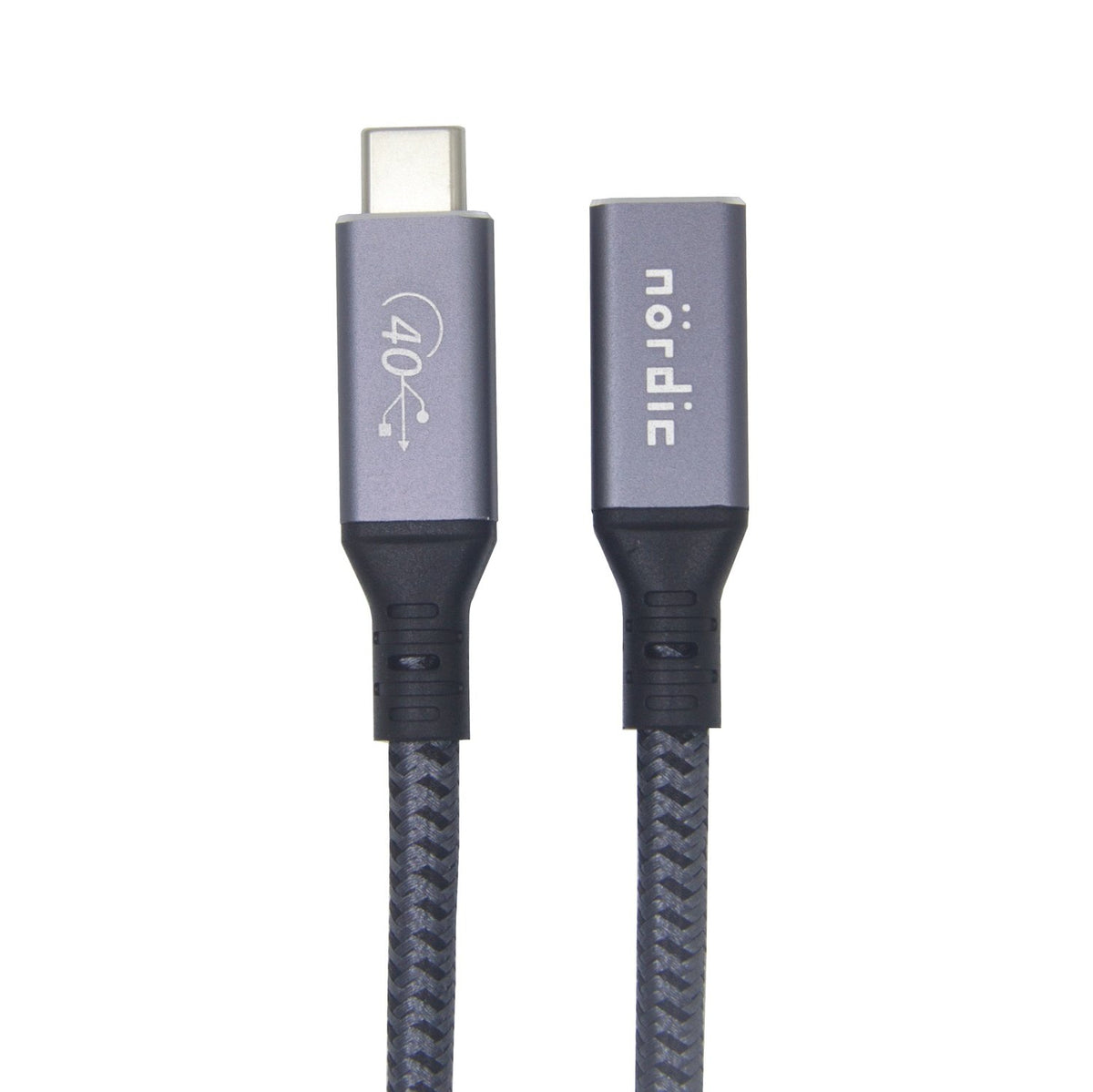 NÖRDIC USB 4 forlængerkabel 50cm 40Gbps 240W 8K60Hz