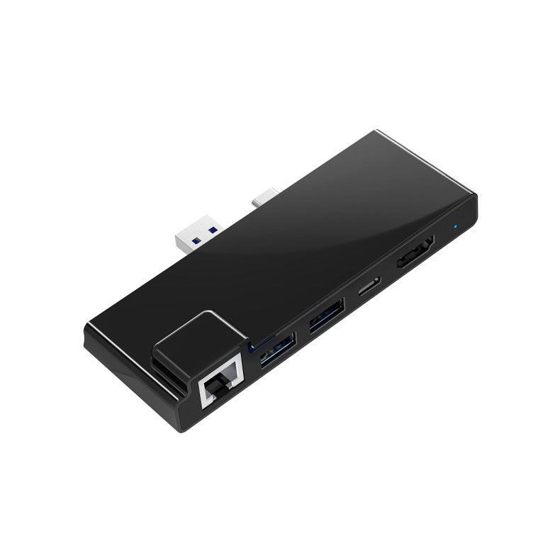 NÖRDIC USB 7-ports dockingstation til MicroSoft Surface Pro7 1xHDMI4k30Hz 2xUSB-A 5Gbps 1xUSB-C PD87W 1xRJ45 LAN og 1xTF og 1xSD