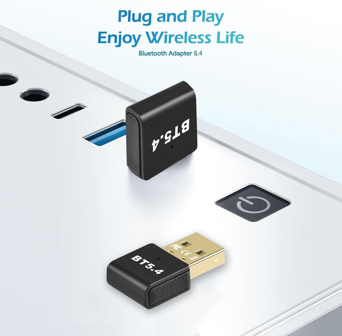 NÖRDIC USB-A Bluetooth 5.4 dongle Bluetooth USB-adapter BT ver 5.4