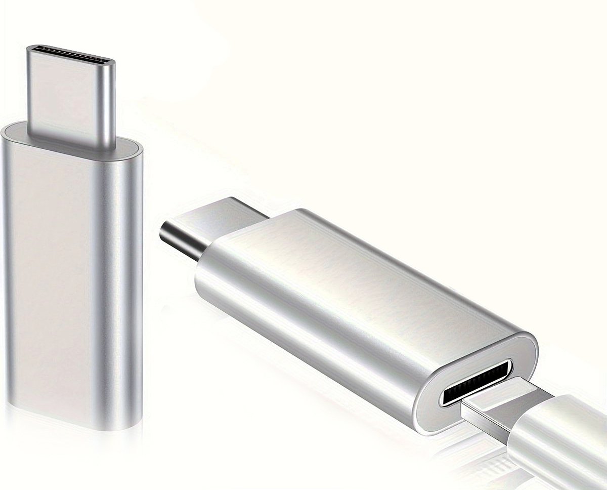 NÖRDIC USBC C mandlig Lightning ho (Non MFI) adapter sølv