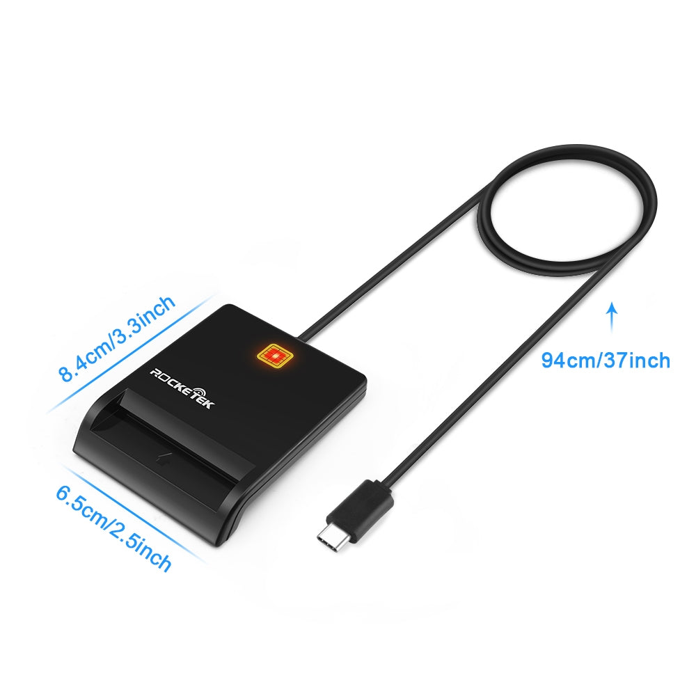 NÖRDIC USB-C Smartkort og SIM-kortlæser ISO7816 ID-kort EMV Kreditkort