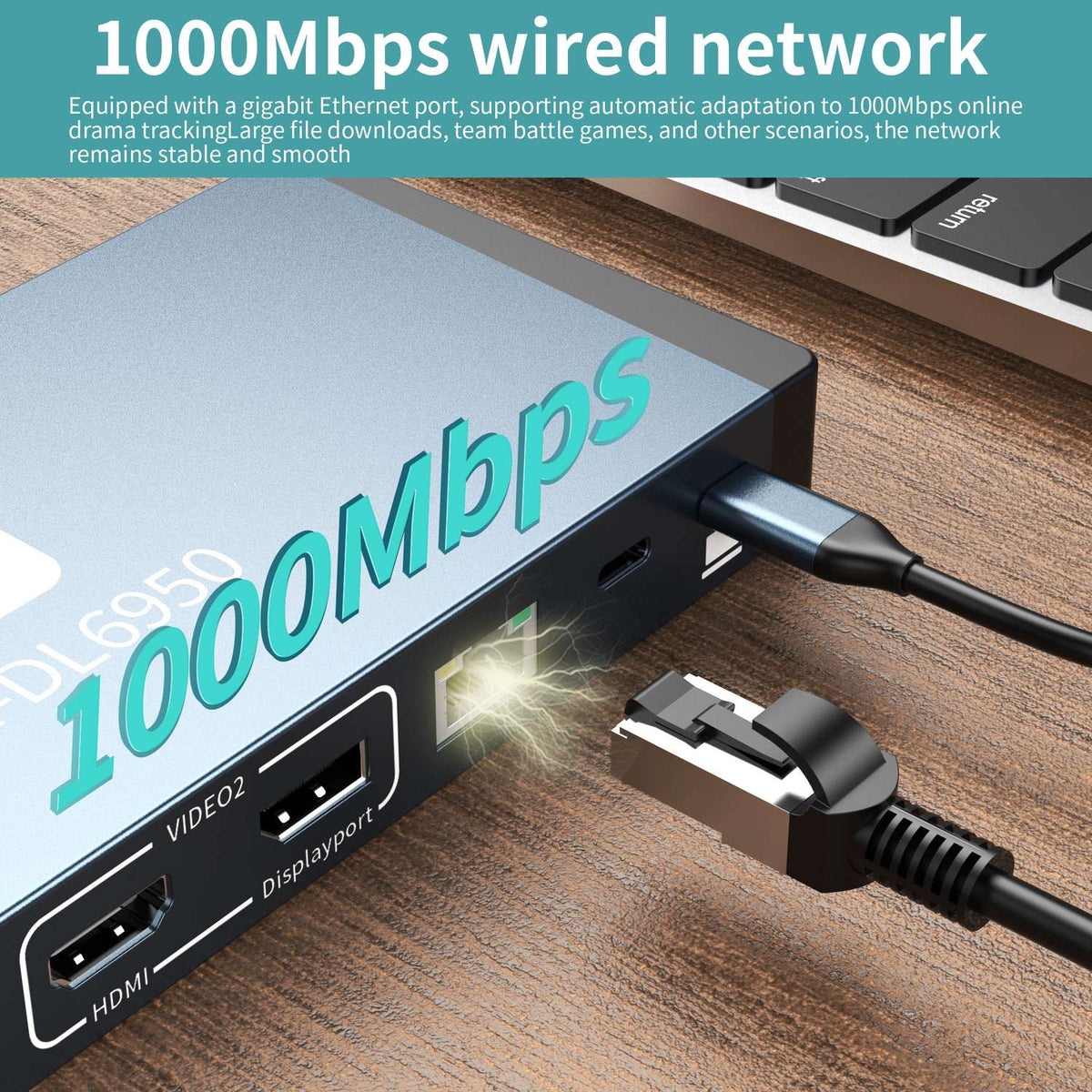 NÖRDIC USB-C DisplayLink Dockningsstation 1 til 17 Dobbelt skærme HDMI + DP, 1xUSB-C PD 100W, 1xUSB-C QC, 2xUSB-C, 1xUSB-A QC, 4xUSB-A, 1xGigaLan