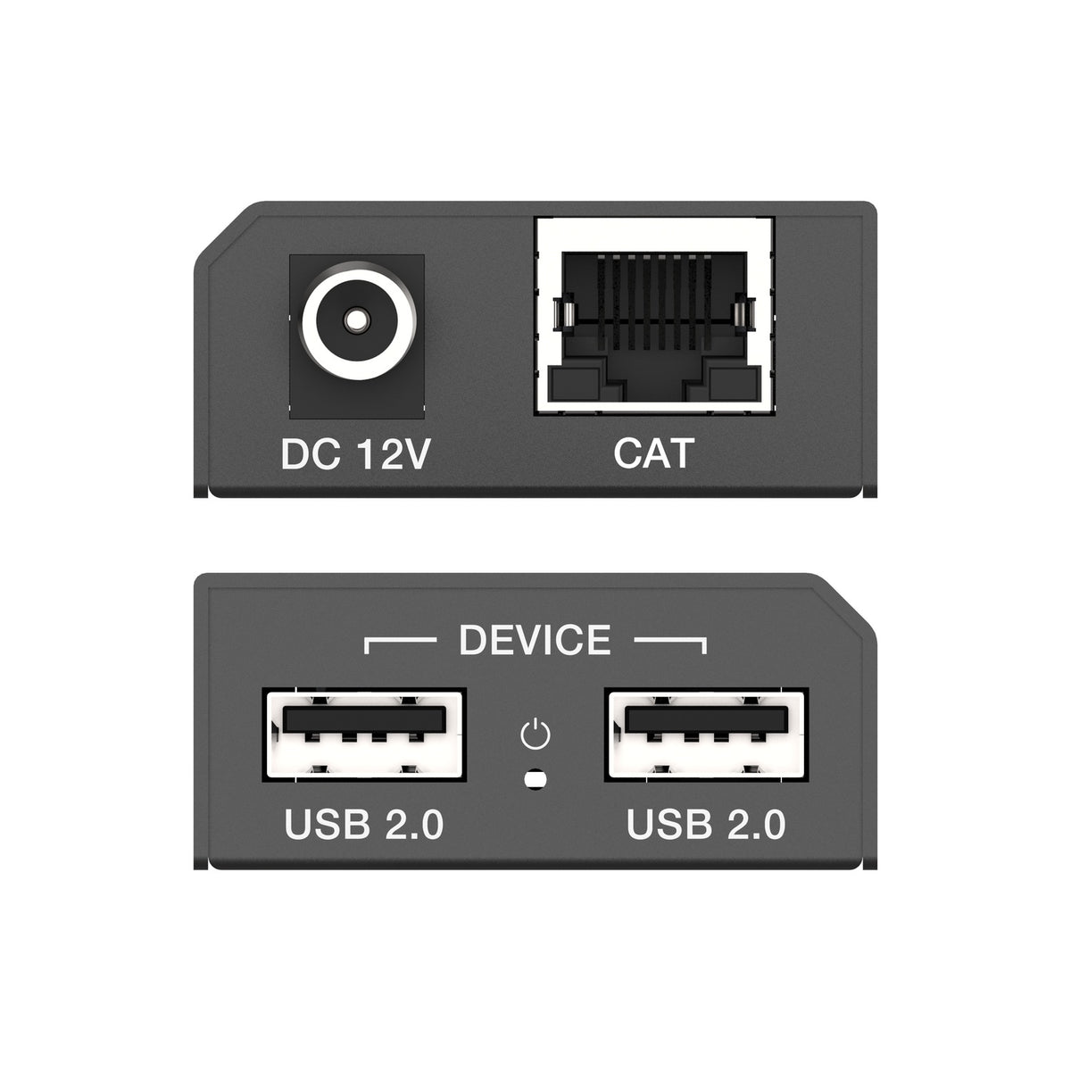 NÖRDIC USB-forlænger Splitter 1 til 2 CAT6 100m