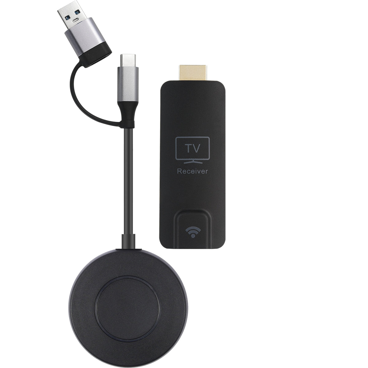NÖRDIC Trådløs USB-C/A til HDMI Forlænger 1080P 60Hz 50m Windows, Android og iOS