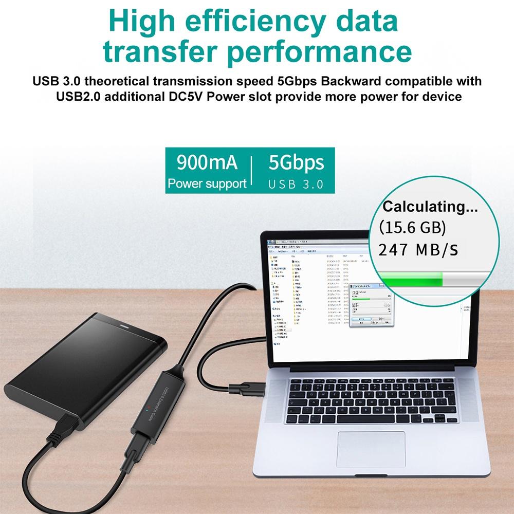 NÖRDIC aktiv 10m USB-C 3.0 SuperSpeed 5Gbps forlængerkabel han til hun