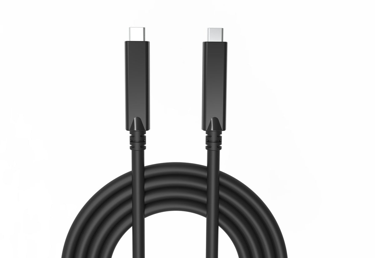 NÖRDIC aktiv AOC fiber USB-C 3.2 Gen 2 kabel 10m 10Gbps 8K + PD 100W, DP 4-Lane 2-Lane