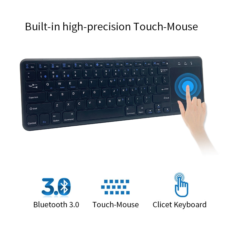 NÖRDIC trådløst 2.4G tastatur med touchpad 78 taster iOS Android Windows arabisk layout