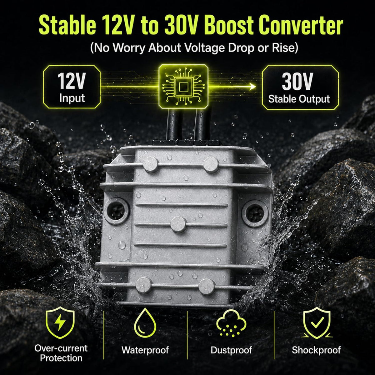 Starlink Mini Universal DC Strömomvandlare 12V/24V Boost to 30V 3.5A 105A 2m
