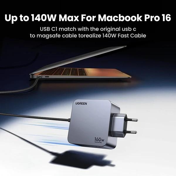 UGREEN Nexode X 160W USB C-oplader, PD 3.1 4-Port GaN-oplader