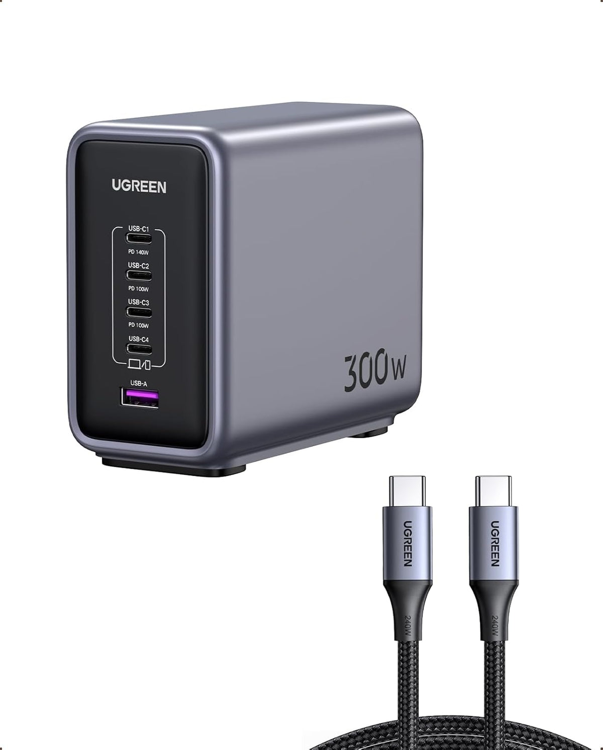 UGREEN Nexode 5-ports PD 3.1 300 W GaN-oplader