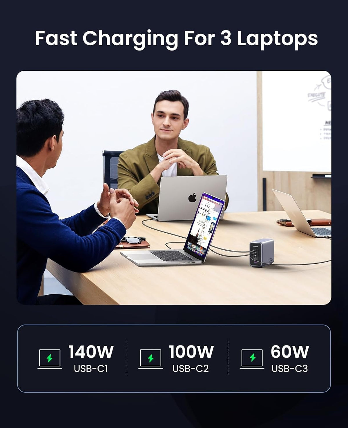 UGREEN Nexode 5-ports PD 3.1 300 W GaN-oplader