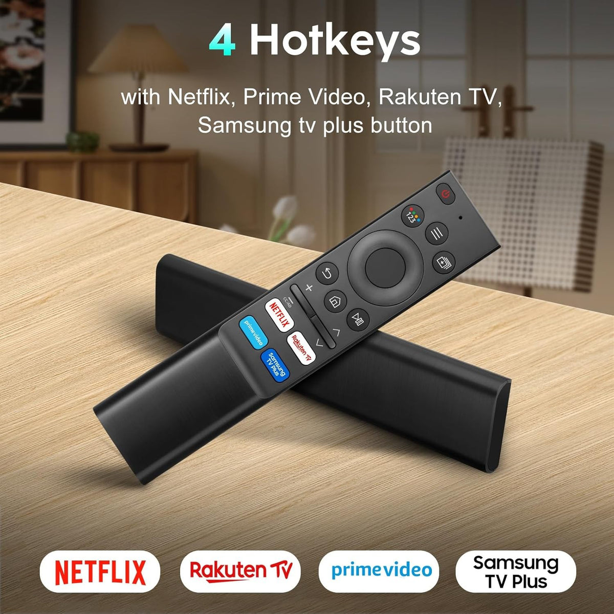 Universel Smart TV-fjernbetjening til Samsung, kompatibel med originale Samsung-modeller