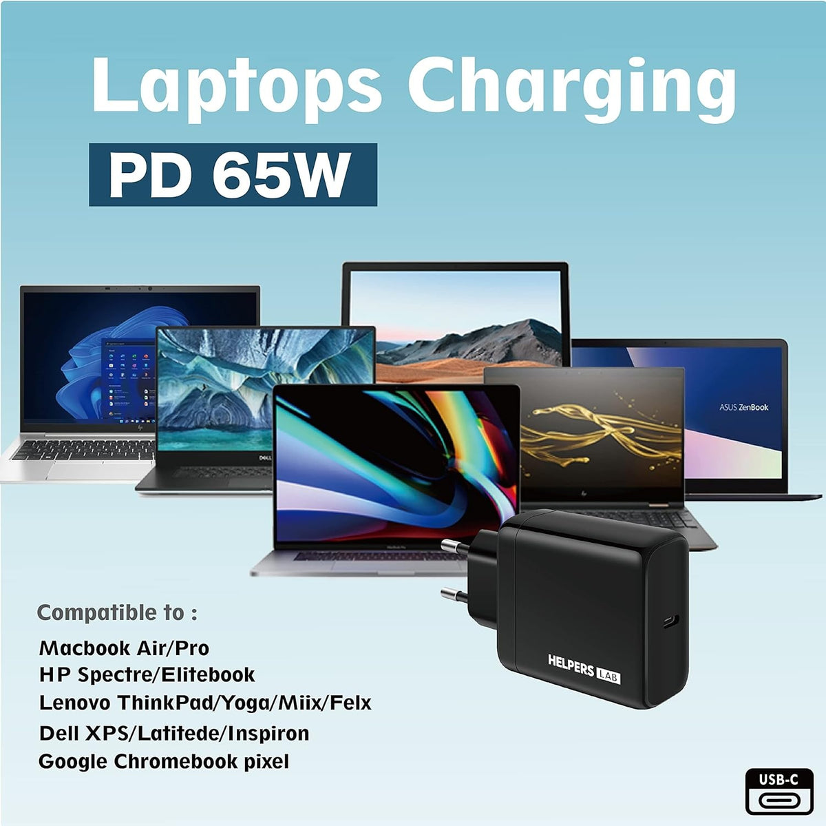 NÖRDIC Vægoplader USB-C PD65W Nano