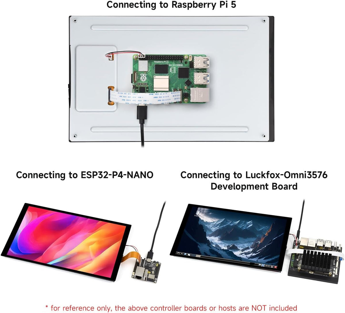 Waveshare 10,1" DSI Touchskærm, 800 x 1280, IPS-panel, Optical Bonding hærdet glas, til Raspberry Pi/RK3576/RK3506/ESP32-P4