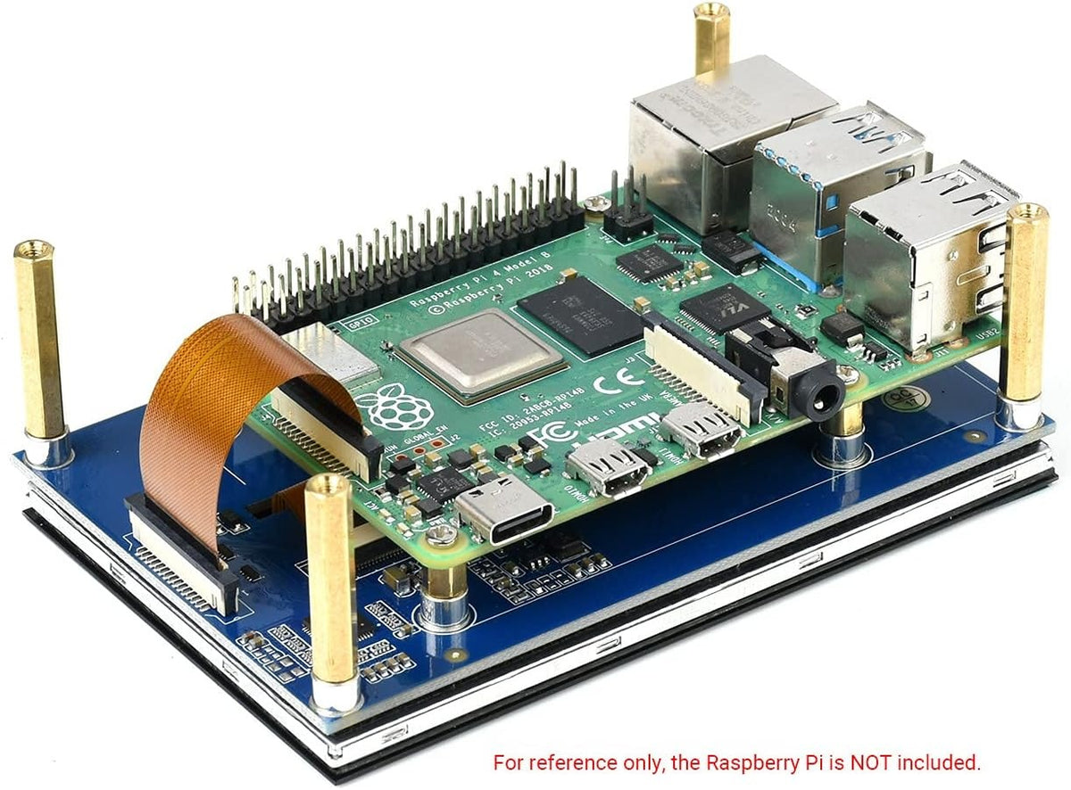 Waveshare 4,3-tommer LCD Touch-skærm til Raspberry Pi 5/4B/3B+/3A+/3B/2B/B+/A+ 800 × 480 IPS
