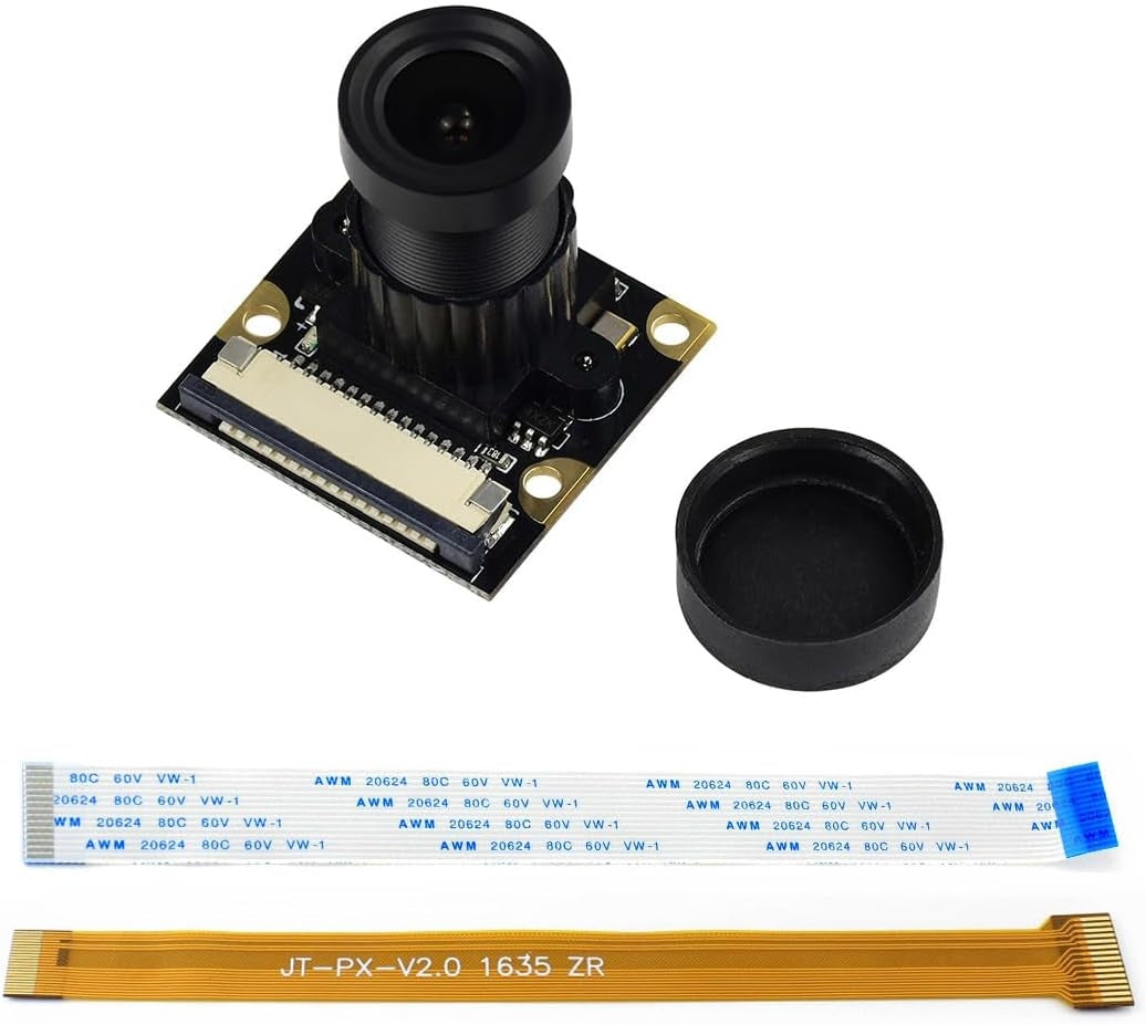 Waveshare Raspberry Pi Camera (F) 5MP OV5647 Night Vision kameramodul kit, 1080p IR-kamera med webcam-funktion til alle versioner af Raspberry Pi